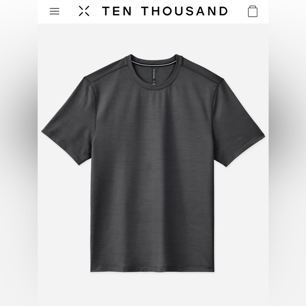 Ten Thousand Charcoal Short Sleeve workout Tee
